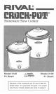 Rival Crock Pot Smart Pot User Manual